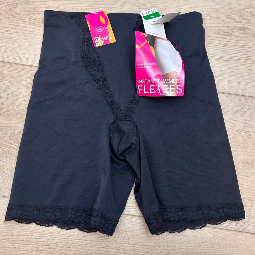 Flexees thigh slimmer shorts Black NWT Size large